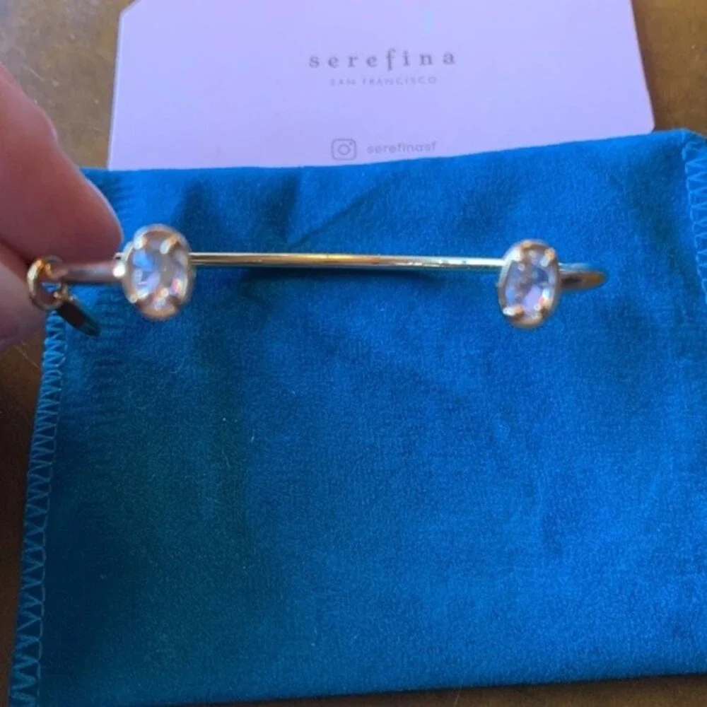 Serefina gold crystal bangle/cuff bracelet